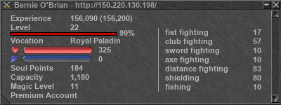 Signature for player Bernie O'Brian